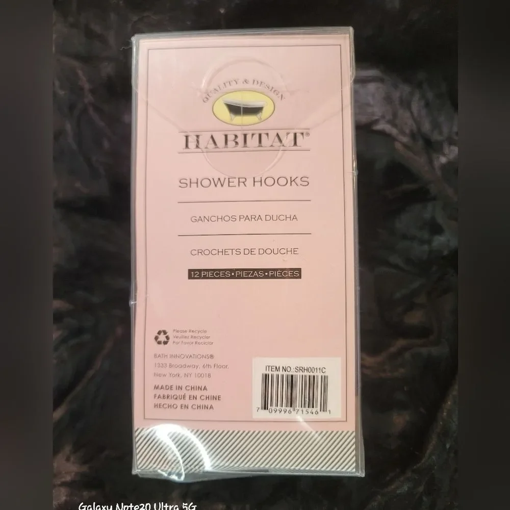 0269. NWTs ~ Habitat ~ Crystal Look Shower Hooks ~ Add Sparkle to your Bath 🩷💜